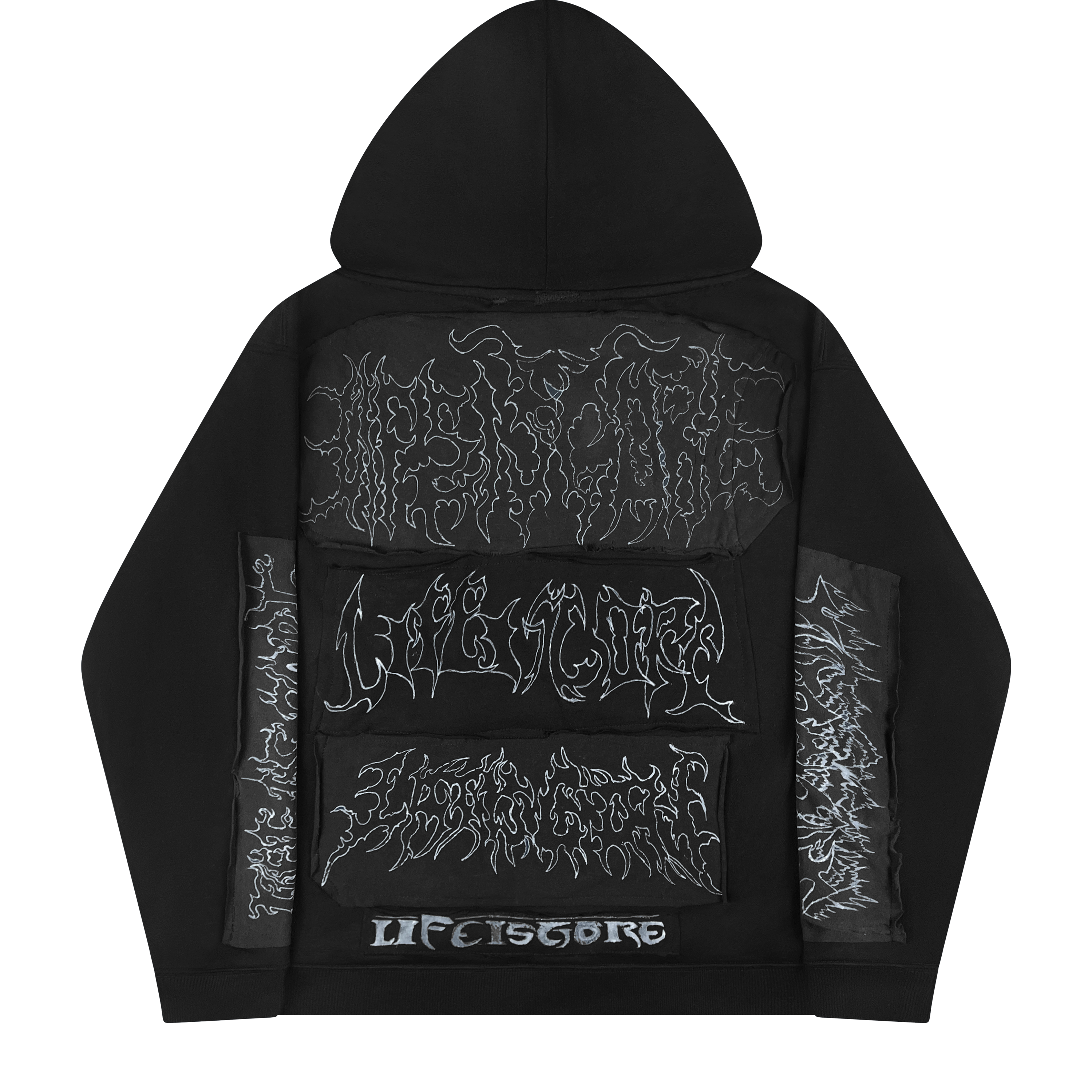 Hand-painted Metal Logo (patch) Hoodie
