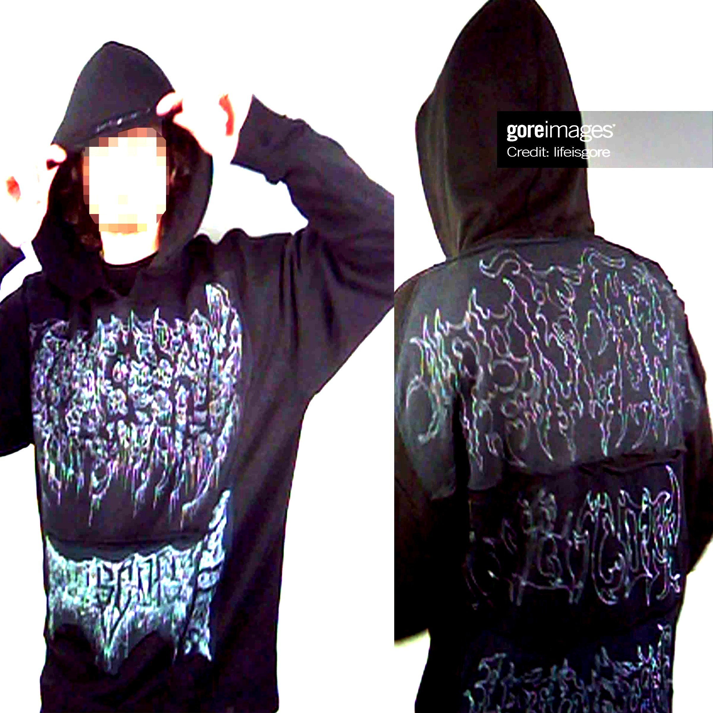 Hand-painted Metal Logo (patch) Hoodie